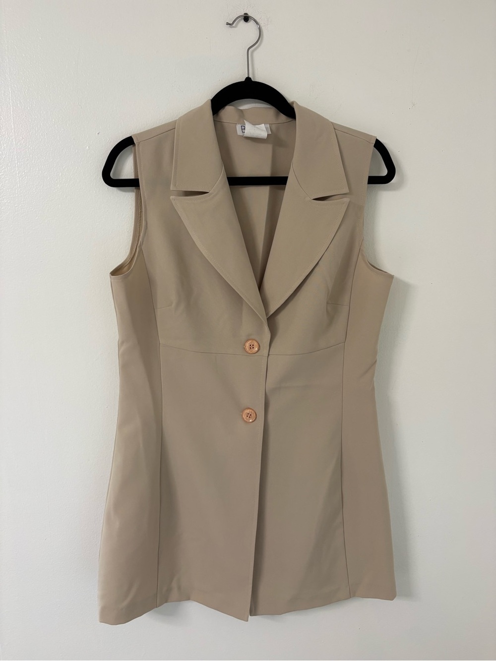 90s Vintage Sleeveless Tailored Blazer Vest